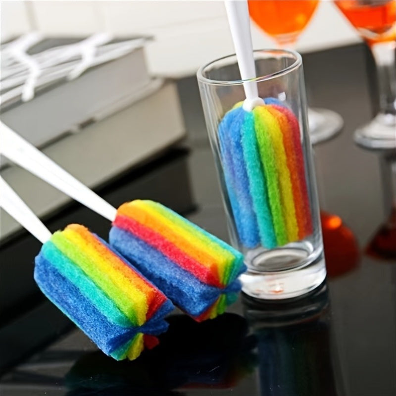 Long Handle Multicolour Kitchen Cup Brush for Stain Removal