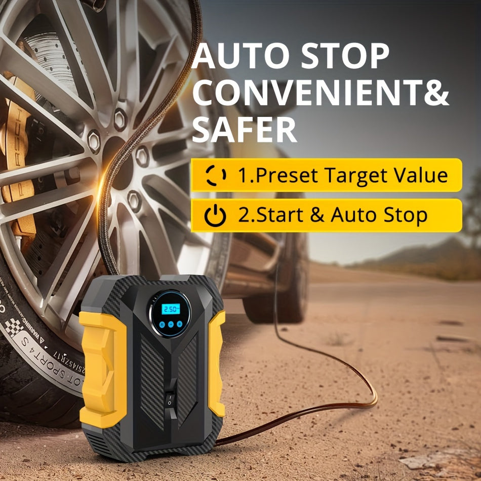 Carsun Portable Air Compressor with Digital Tire Inflator - Ideal for Cars, Motorcycles & Bicycles - Cyprus