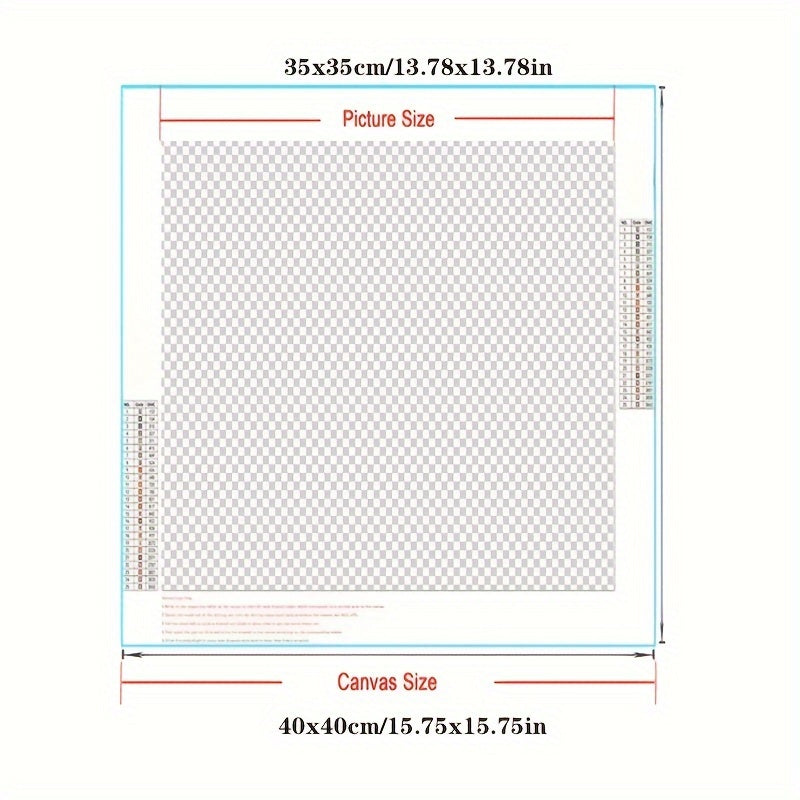 طقم الفن الماسي الدائري 5D DIY مقاس 40 × 40 سم - قبرص