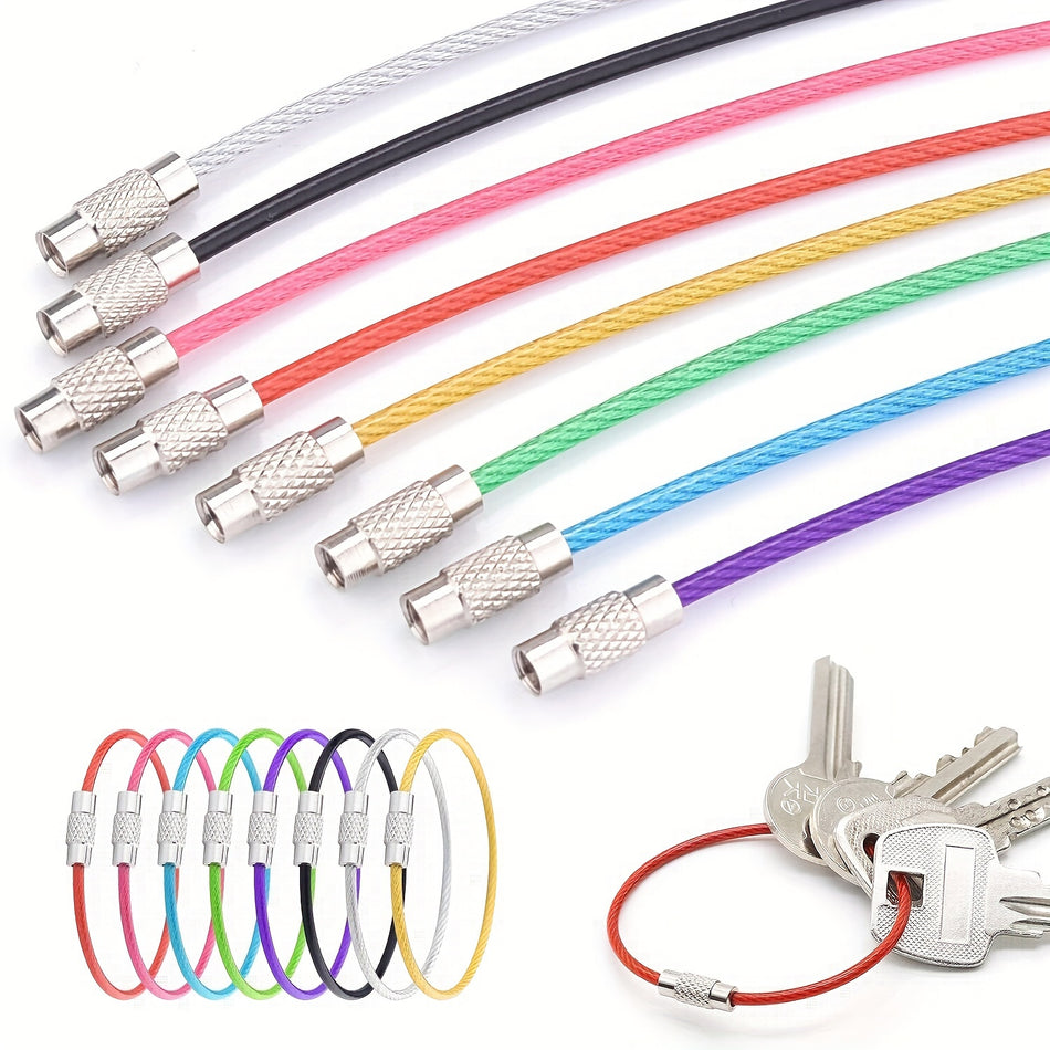 Stainless Steel Cable Key Rings 10pcs/pack - Cyprus