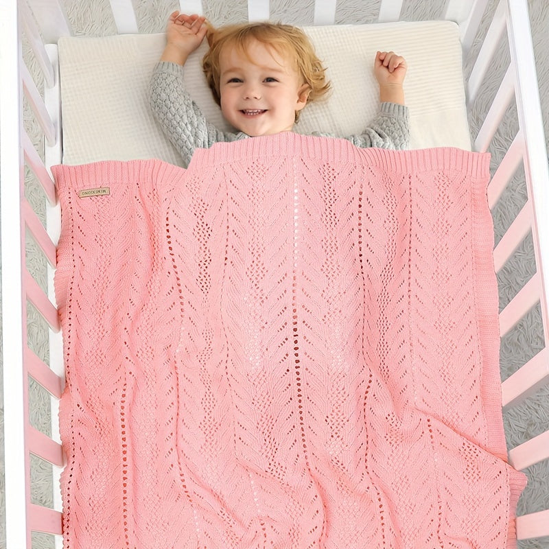 Soft Knitted Hollow Blanket - Ideal for Keeping Babies Cozy and Comfortable