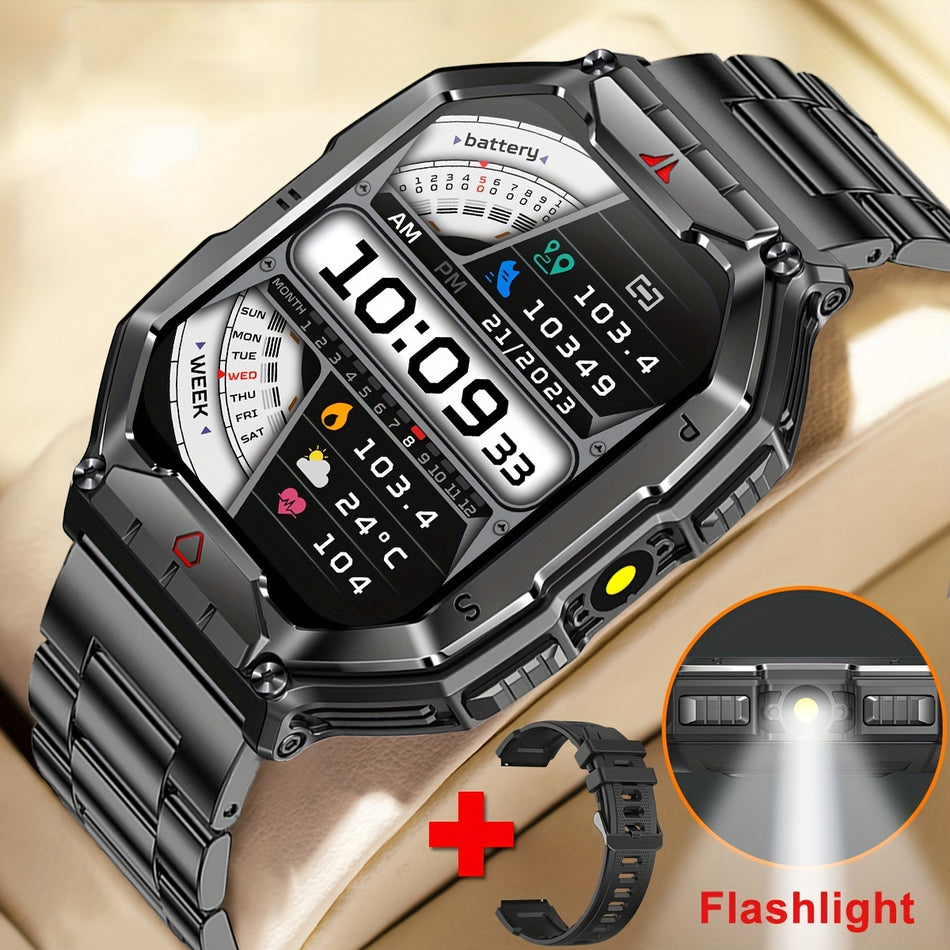 AMOLED Full Touch Smart Watch with 100+ Sports Modes & LED Flashlight - Cyprus