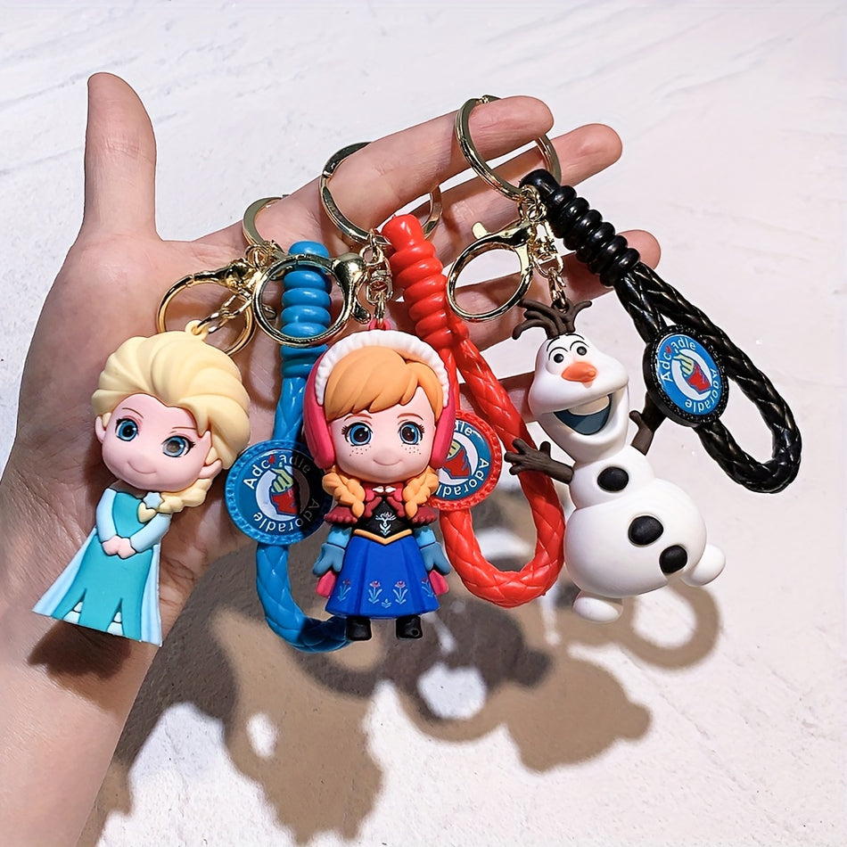🔵 Frozen Princess Elsa Pendant Keychain - Enchanting Elsa Accessory