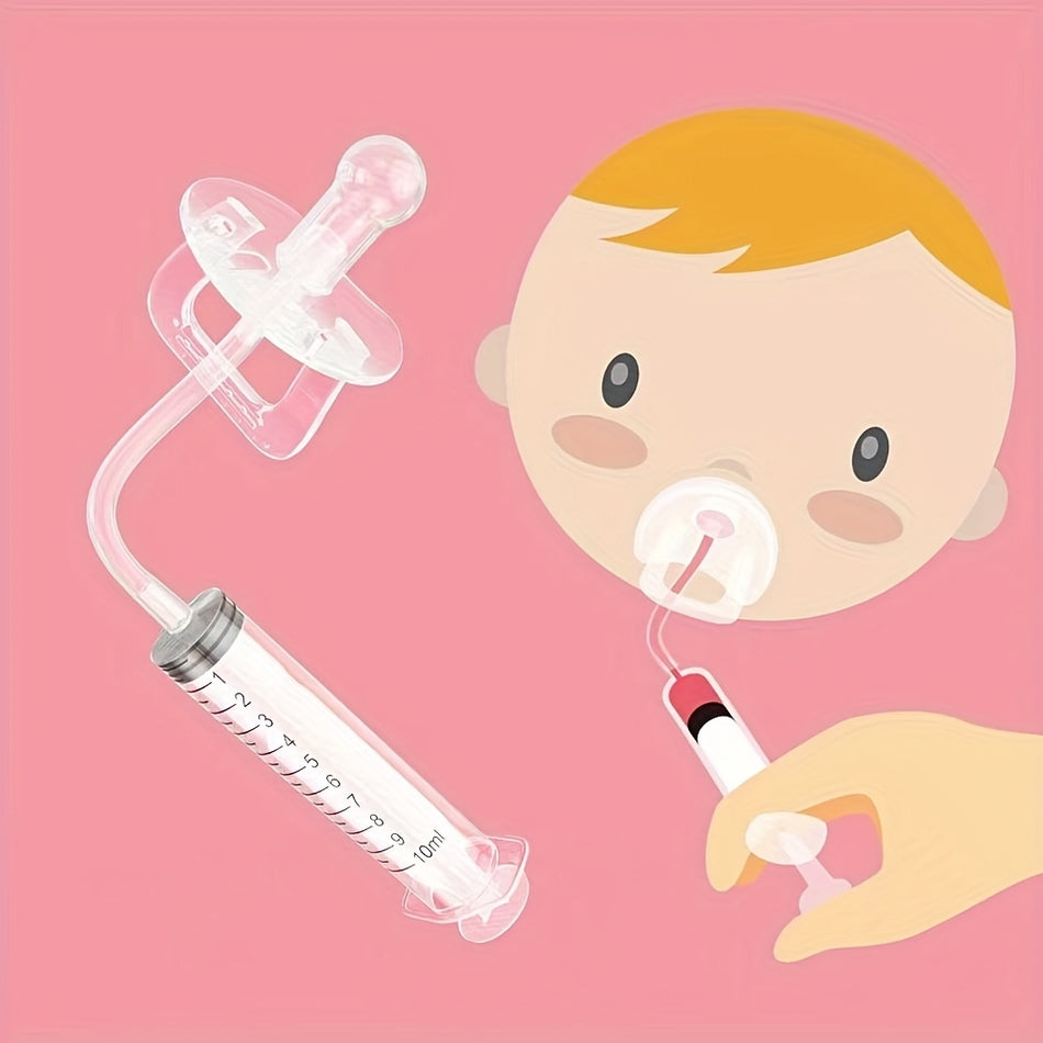 Silicone Syringe Baby Pacifier Feeder | Food Fruit Milk Juice Medicine Feeder | Ages 0-6 | Christmas Halloween Thanksgiving Day Gift