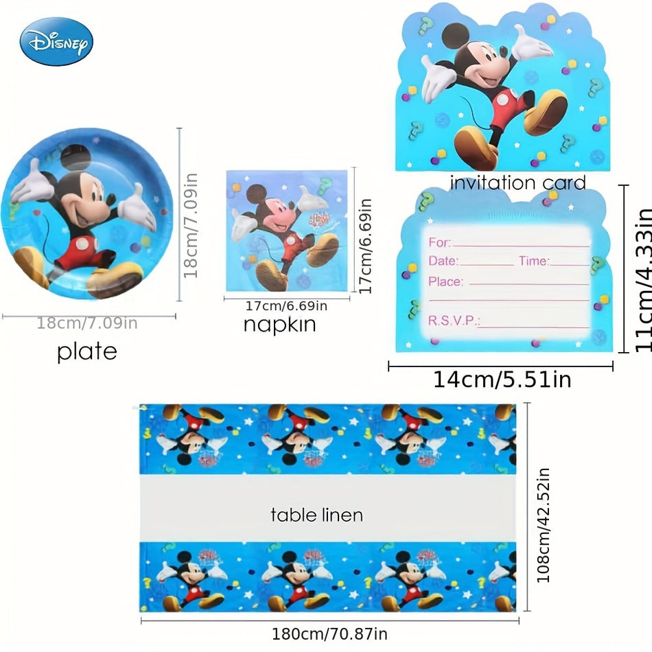 🔵 Disney Mickey 46-Piece Party Pack - Festive Cartoon Themed Decorations by Ume - Cyprus