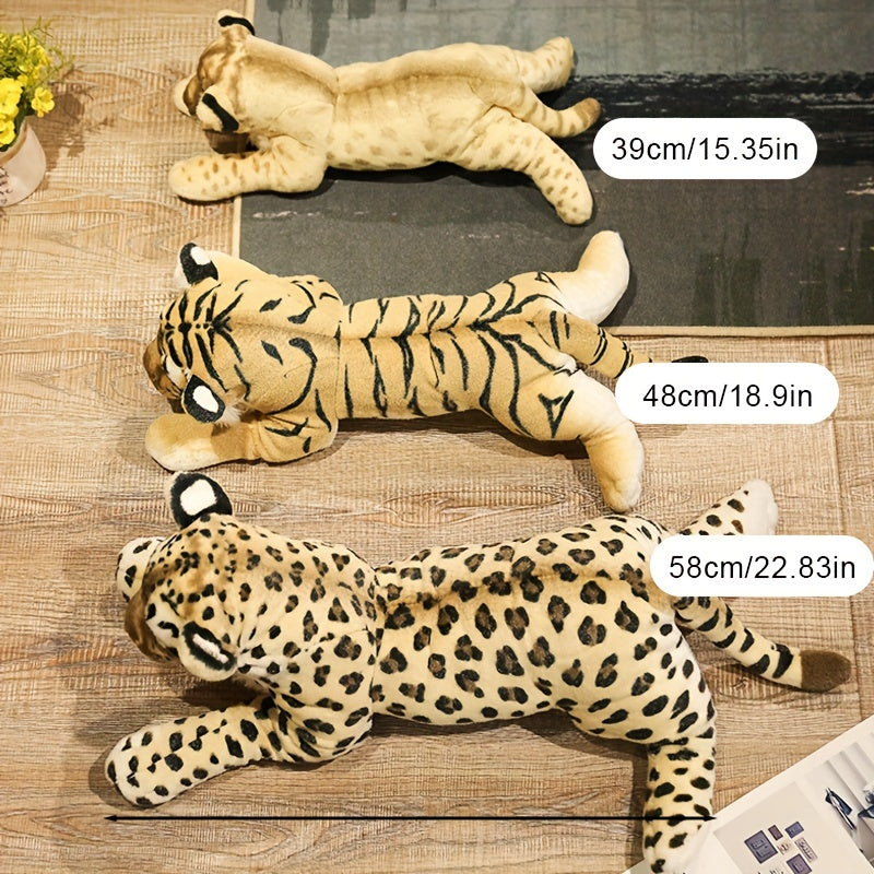 Realistischer Dschungel Tierplüsch Kissen - Tiger, Leopard & Löwe