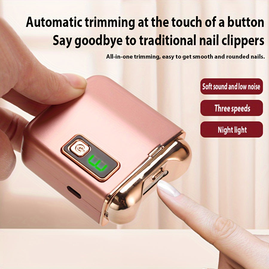 Portable Electric Nail Clipper and Filer with USB Charging