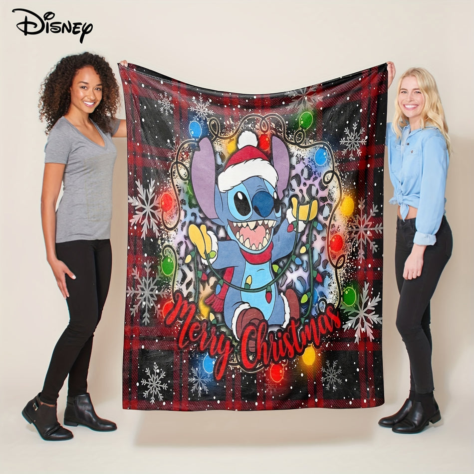 Stitch Christmas Blanket: Festive Cartoon Print, Soft and Warm - Available in Various Sizes - Cyprus