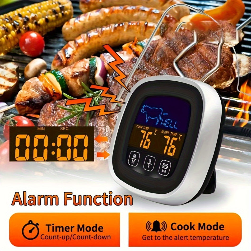 Digital Barbecue Meat Thermometer with Touch Screen & Timer - Cyprus