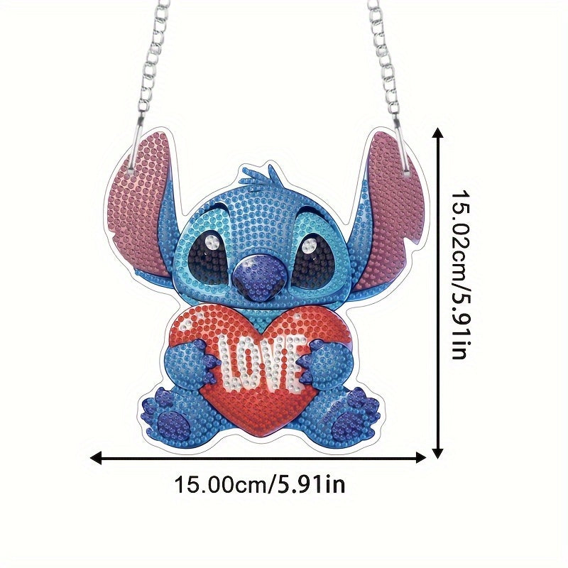 Stitch Football Love Heart DIY Diamond Art Painting Hanging Ornament - Cyprus