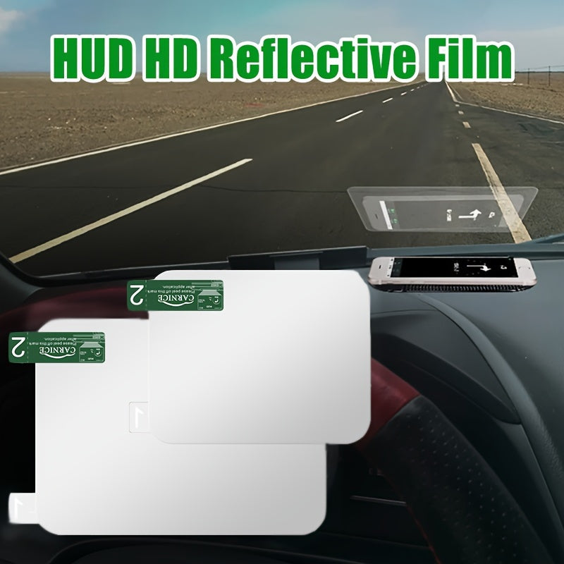 HUD Reflective Film for Car Head-Up Display - Clear PET Film for Universal Compatibility - No Battery Needed - Cyprus