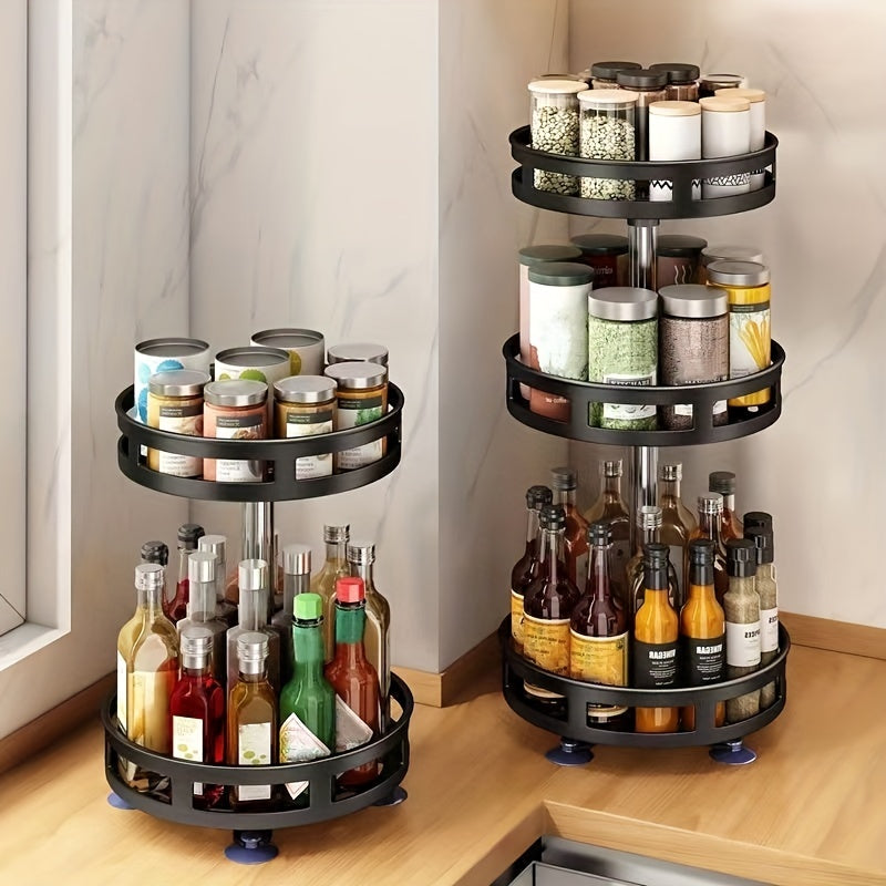 Rotatable Metal Κουζίνα Κουζίνα ράφι - 2/3 Layer Spice Jar Organizer