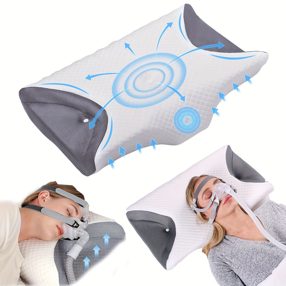 Memory Foam Pillow For Side Sleepers - CPAP User Approved - Perfect Neck Support - Breathable Pillowcase - Cyprus