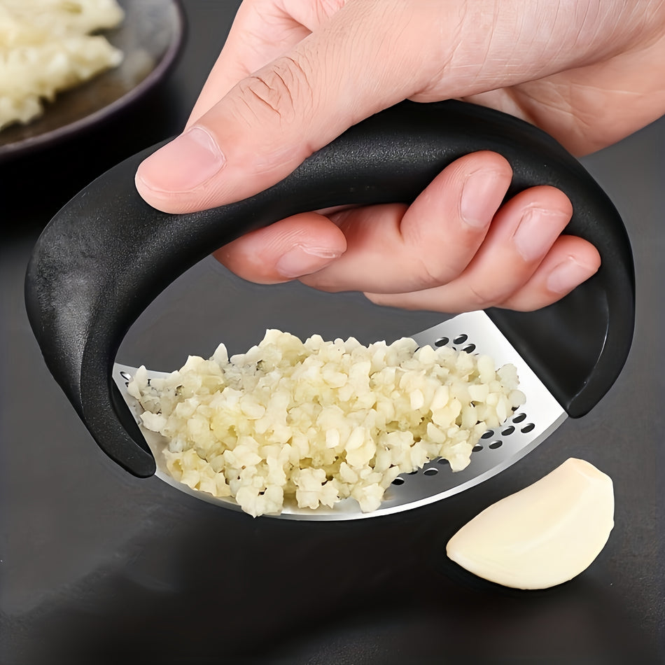 Ergonomic Stainless Steel Garlic Press & Mincer - Easy Chopping Design - Cyprus