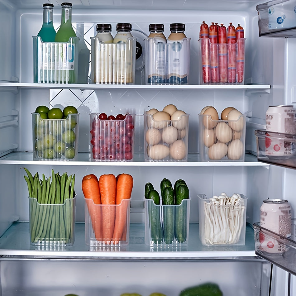 2-Pack Transparent Food Storage Organizer Bins - Reusable & Durable Freshness Containers for Kitchen - Cyprus