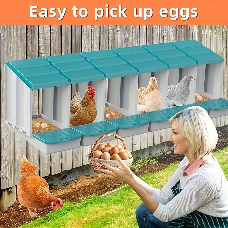 Blue Plastic Chicken Coop Nesting Box for Easy Egg Collection