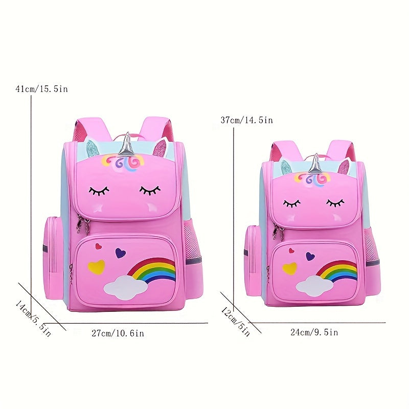 School Backpack, Cute Cartoon Girl Waterproof Spine Protection Backpack, Unicorn For Children