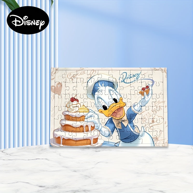 🔵 Disney Donald Duck Wooden Puzzle Toy - Happy Birthday Scene - Medium Difficulty Puzzle Toy - Home Decoration - Holiday Gift - DIY Gift - Party Favor - Cyprus