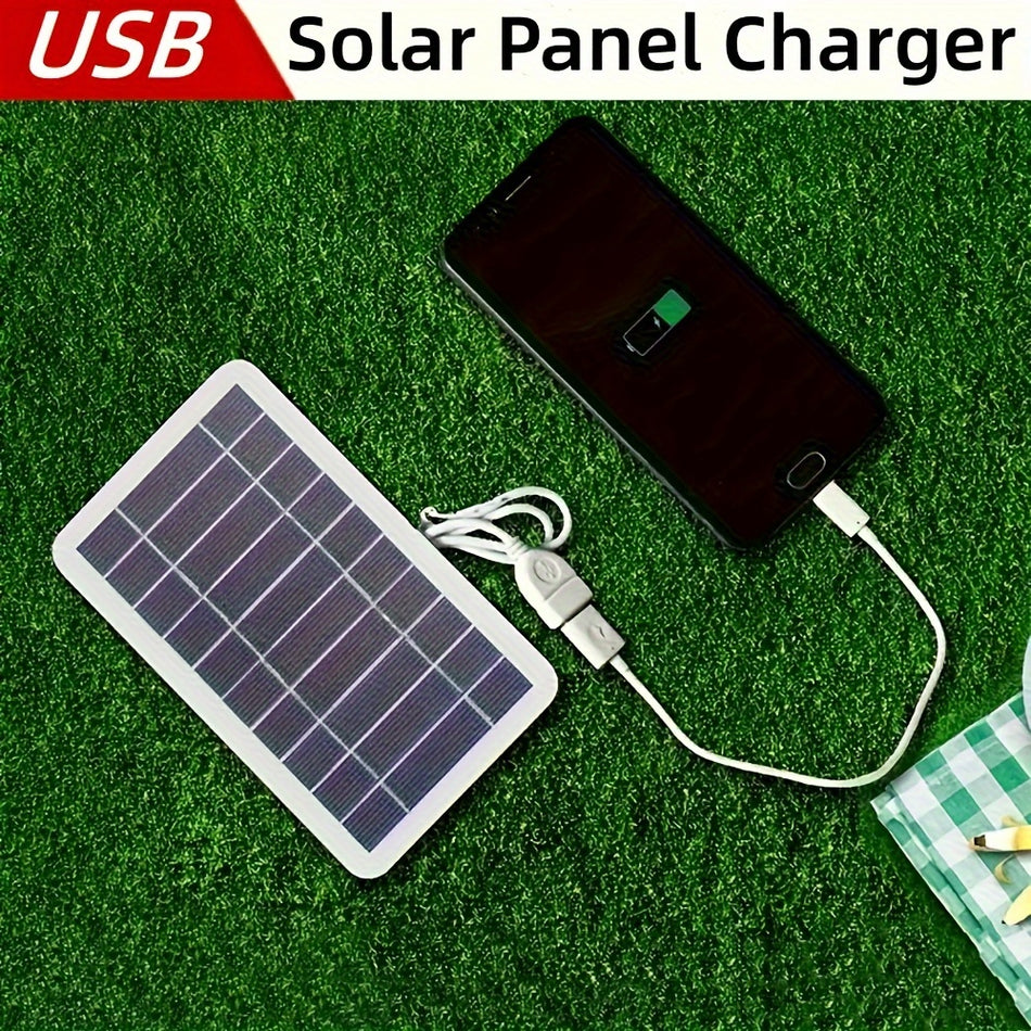 Solar USB Charger for Travel and Camping with Flashlight and Fan - Cyprus