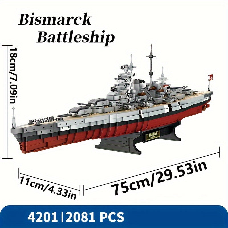 Bismarck Battleship Model Kit - High-Difficulty Toy for Teens and Adults - Cyprus