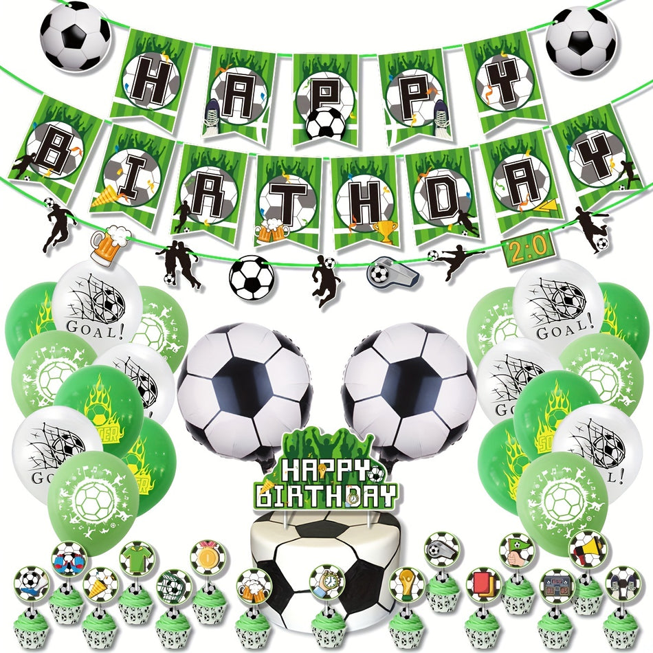 🔵 Soccer Theme Birthday Party Decoration Set - Cyprus