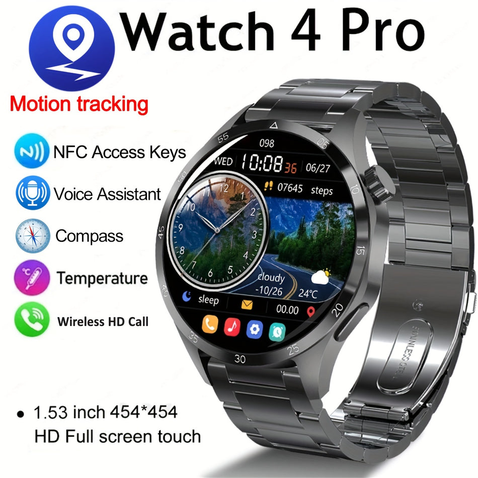 Guhuavmi GPS Tracker Smartwatch GT4 Pro+ 1.53 "AMOLED SCREC NFC Kablosuz Çağrı - Kıbrıs