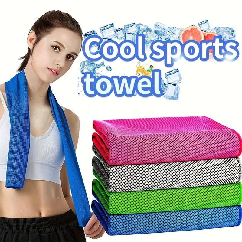 "Quick-Drying Microfiber Sports Towel with Cooling Ice Blanket"