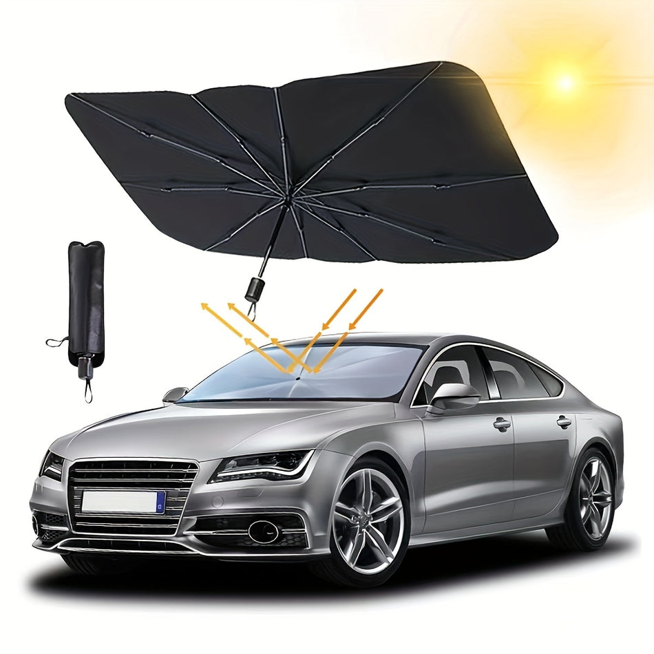 Foldable Stainless Steel Car Windshield Sunshade - Protect Your Car From The Sun - Cyprus