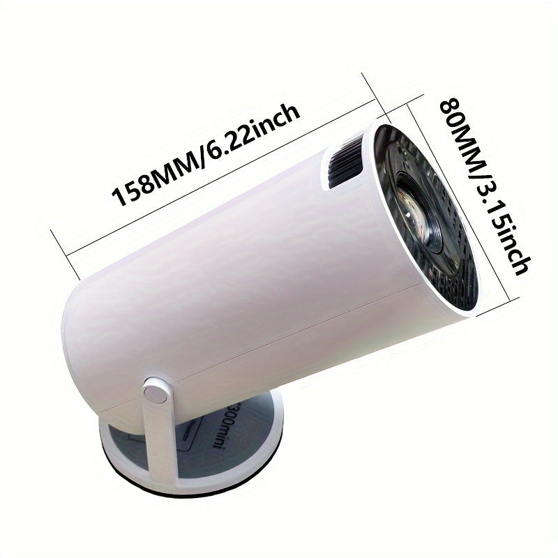 HY300 Mini Projector - Portable Wireless Home Theater with 180° Projection Angle - Full HD 1080p Resolution - Cyprus