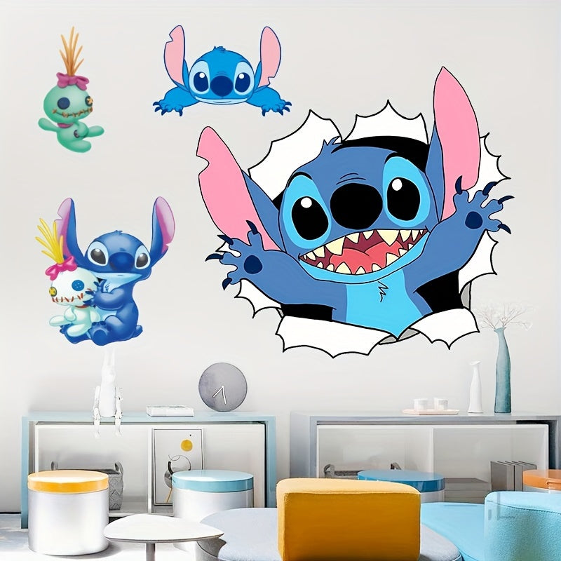 🔵 Χαριτωμένο Disney Stitch Cartoon Character Wall Decal - Κύπρος