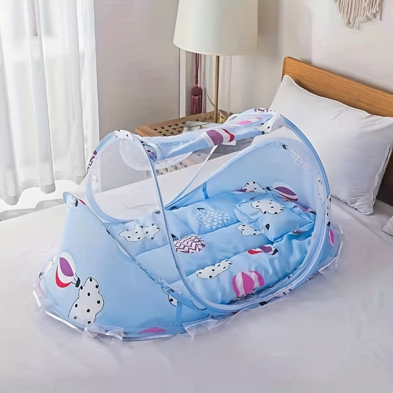 Children's Balloon Three-Piece Mosquito Net Bed with Foldable Design 🎈