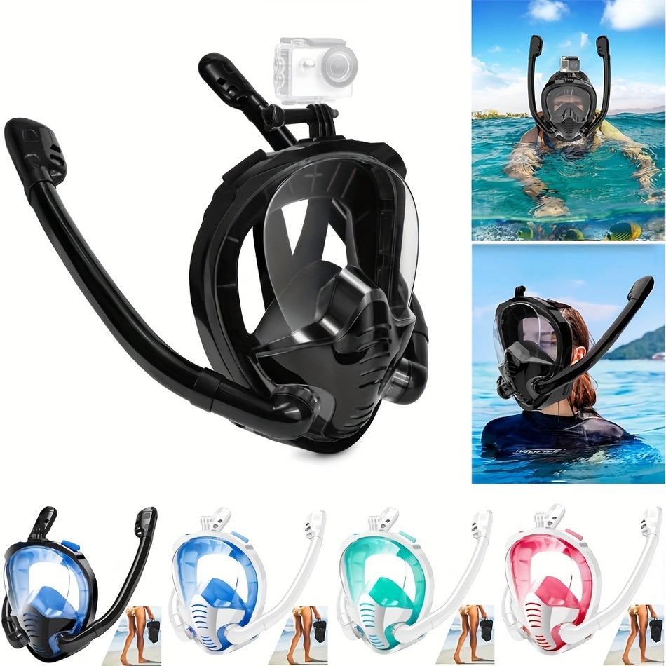 Double Tube Full Face Snorkel Mask with 180° View and Anti-Fog Technology - Cyprus