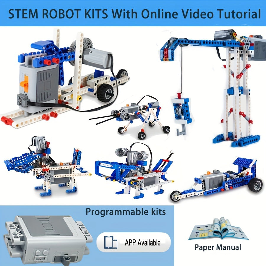 Topway 8-In-1 Programmable STEM Robot Kit - 395 Pieces Building Blocks for Kids - Cyprus