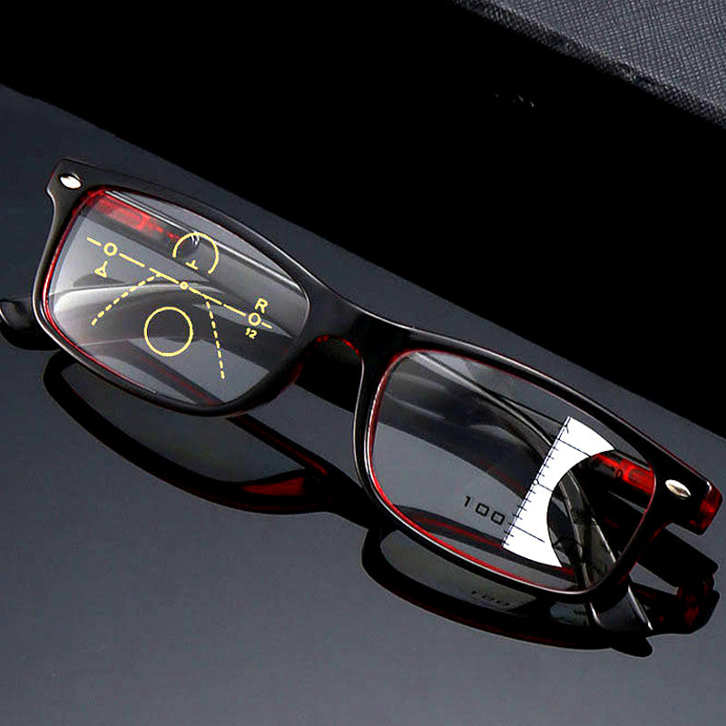 High Quality Progressive Multifocal Reading Glasses For Men And Women Anti Blue-Light Presbyopic Glasses Square Full Frame - Cyprus