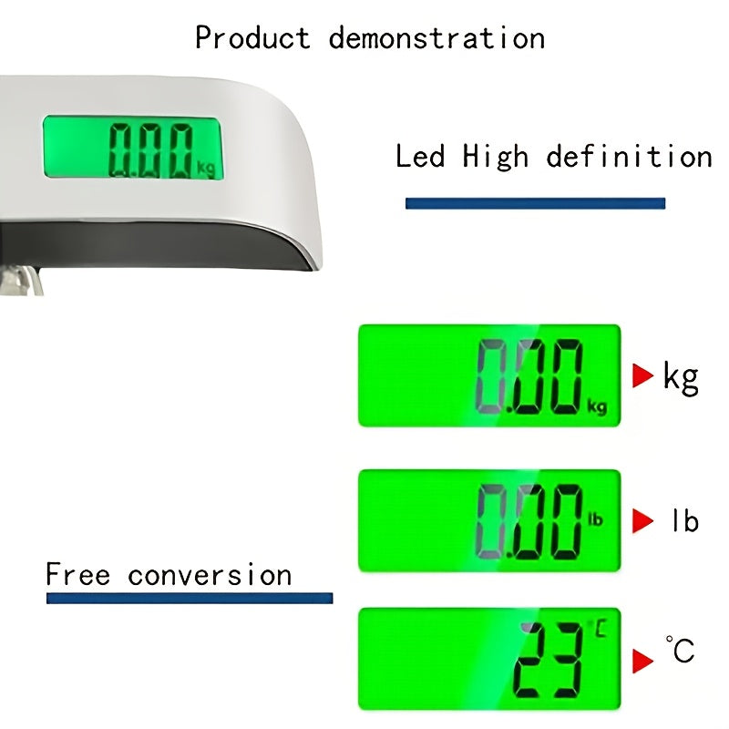 Digital Handheld Luggage Scale with Backlight LCD Display - Ensure Stress-Free Travel - Cyprus