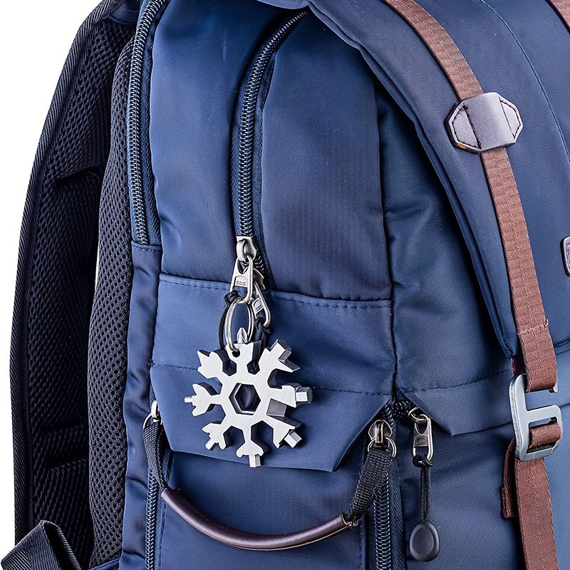 18 -in -1 Snowflake Multitool - Edelstahl -Schneeflockenflaschenöffner, flacher Phillips -Schraubendreher, Schraubenschlüssel Weihnachtsgeschenke für Männer - Zypern