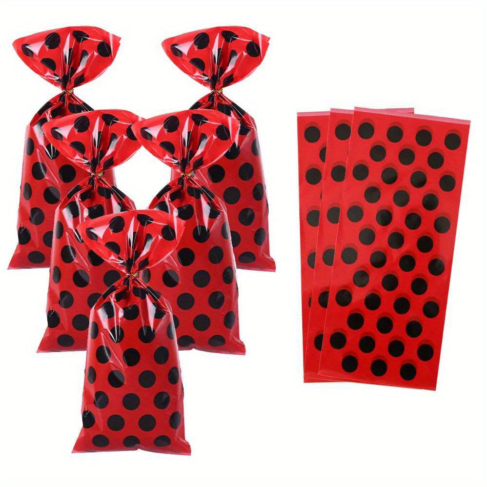 🔵 Ladybug Candy Bags Cello Bags Baby Shower Birthday Decor - Cyprus