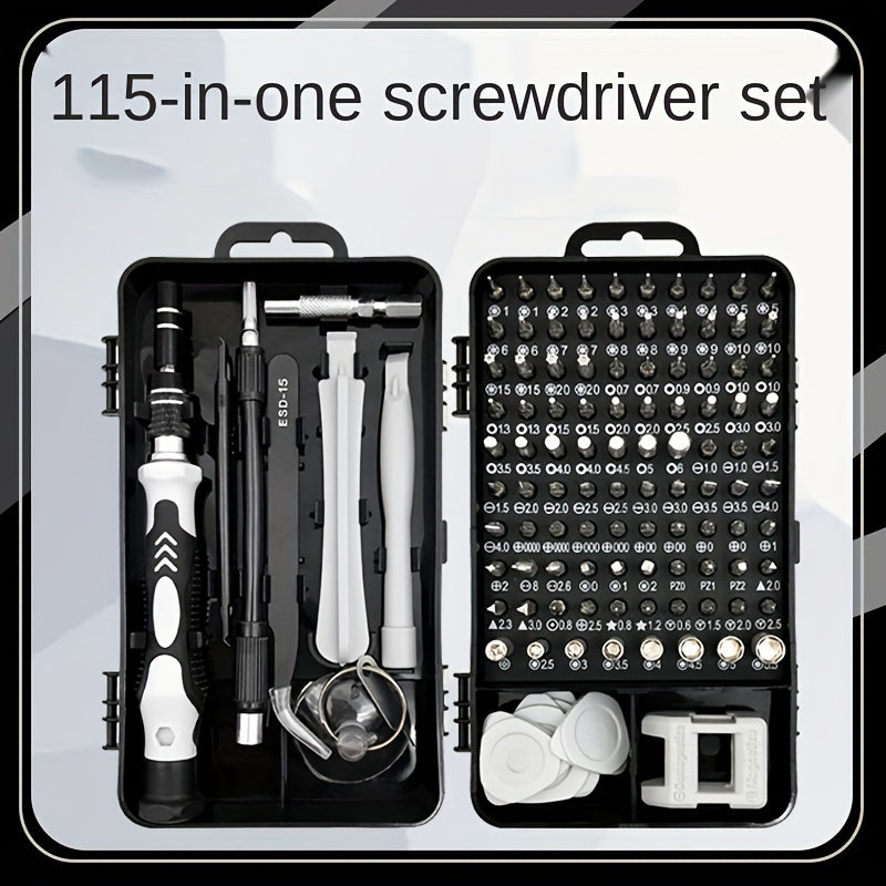 115 In 1 Mobile Phone Repair Tool Kit - Multifunctional Precision Screwdriver Set For Phone, Watch, Laptop - Portable Magnetic Screw Combination Tool - Perfect Birthday And Christmas Gift