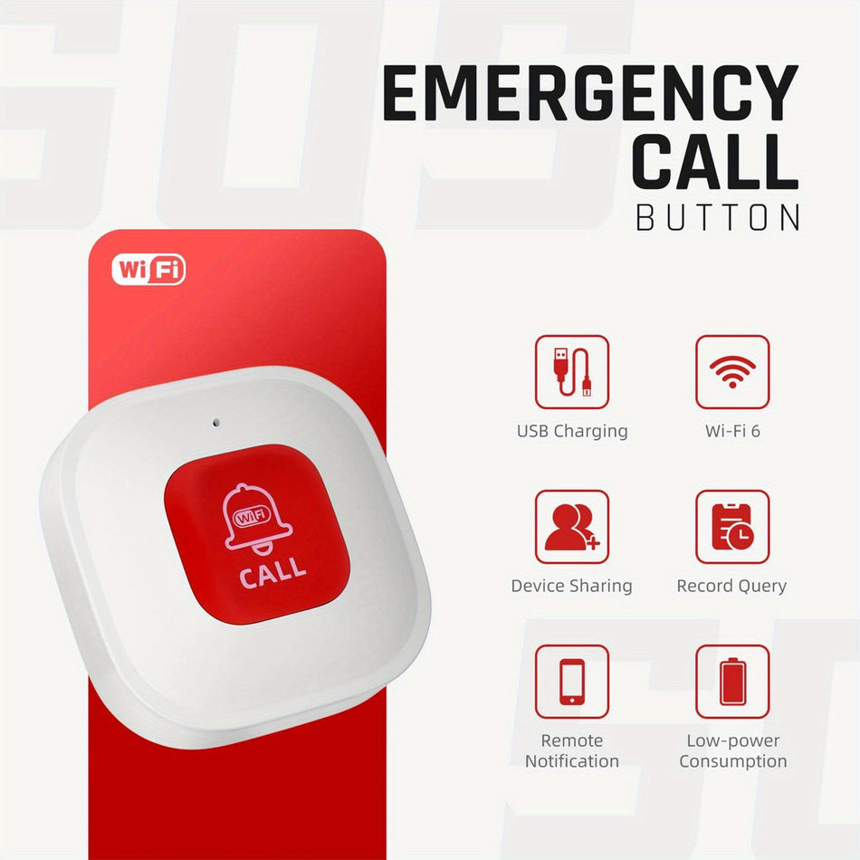 Smart SOS Call Button Wireless Caregiver Pager Phone Alert Transmitter - Cyprus