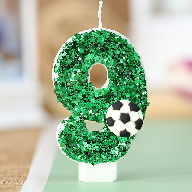 Soccer Number Candle For Birthday Cake 🎂🕯️‐ Cyprus