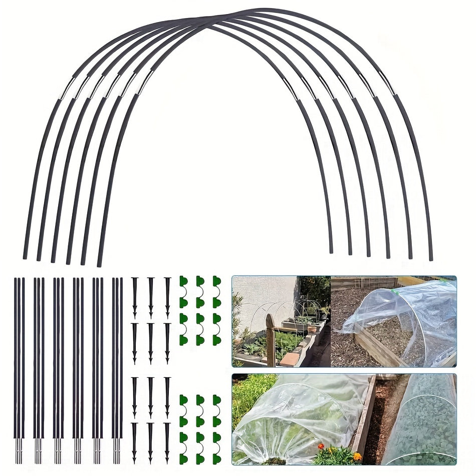 Fibreglass Greenhouse Support Rings for Plant Protection - 54/90pcs Set