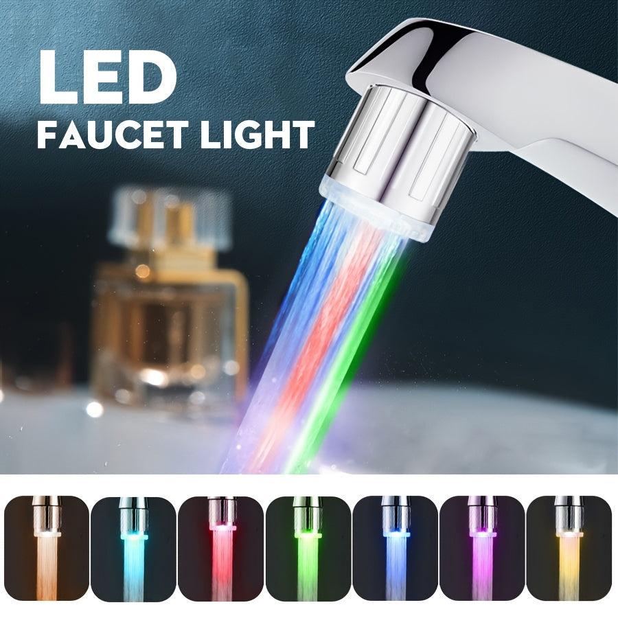 LED Faucet Lights, Colorful Mini Faucets, Colorful Color Changing Faucets, Kitchen And Bathroom Illuminated Faucet Decorative Lights For Hotel