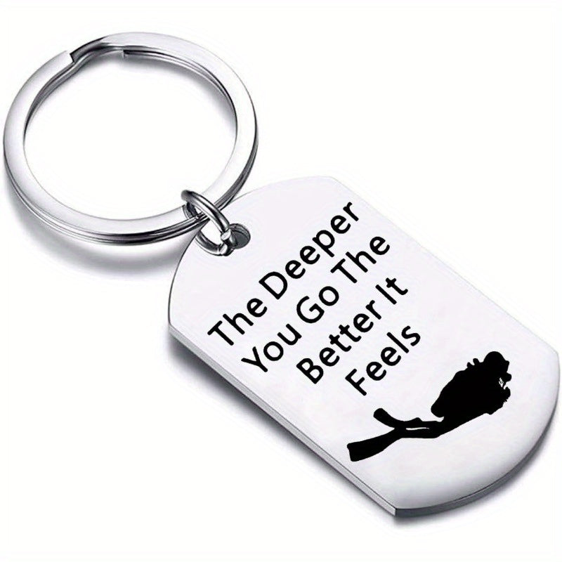 Scuba Diving Adventure Keychain - The Deeper You Go The Better It Feels - Cyprus