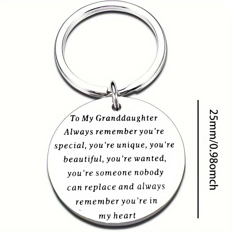 Inspirational Keychain for Granddaughter from Grandparents - Cyprus