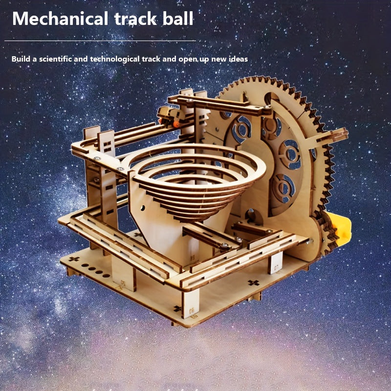 DIY Ahşap Elektrik Track Roller Topları Bina Seti - Kıbrıs