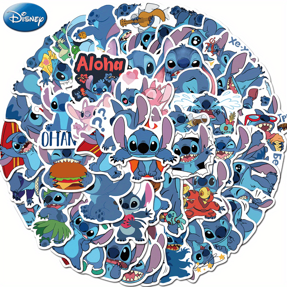 🔵 Disney Rainbow Stitch Stickers - 50pcs (£XYZ) - Cyprus