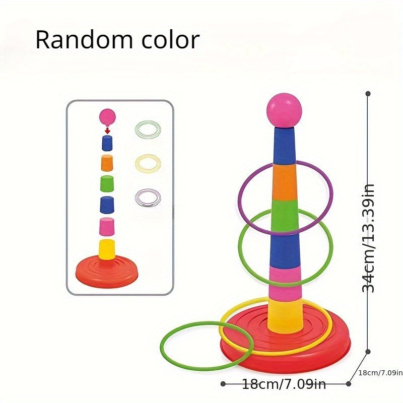 Renkli Plastik Spor Yüzüğü Toss Oyun Seti - Çocuklar İçin Eğlenceli Açık Bulma Bulma Çember - Kıbrıs