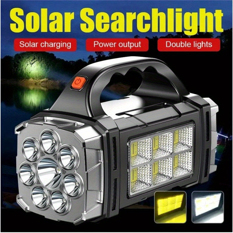 Wiederaufladbare Solarcampingleuchte - Ultra -Bright -LED, kompakte tragbare Taschenlampe mit energieeffizienter Technologie - perfekt für Laden, Outdoor -Enthusiasten, Camping, Wandern, Rucksackverpackungen und Notfallvorsorge