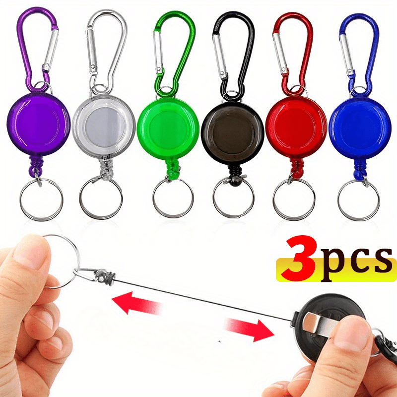 Cyprus Retractable Steel Cord Pull Reel Keychain