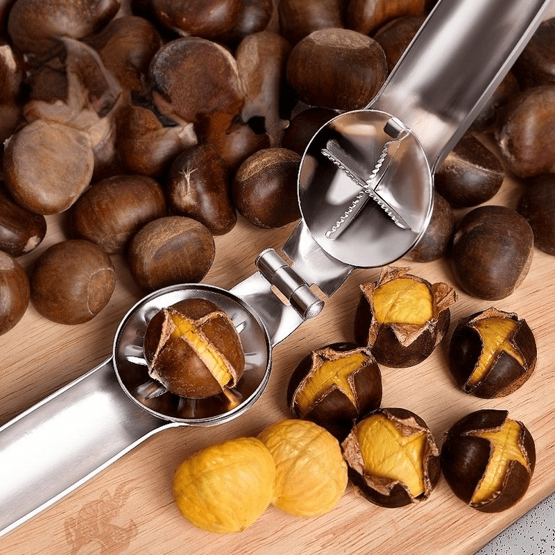 Stainless Steel Walnut Cracker, Chestnut Clip, Nutcracker Opener, Nuts Peeler - Cyprus